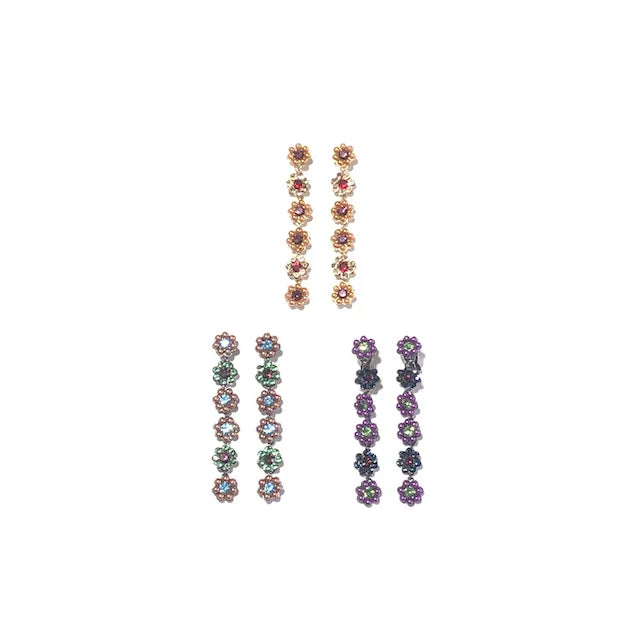 Long Pearl Daisy Pierce/Earring