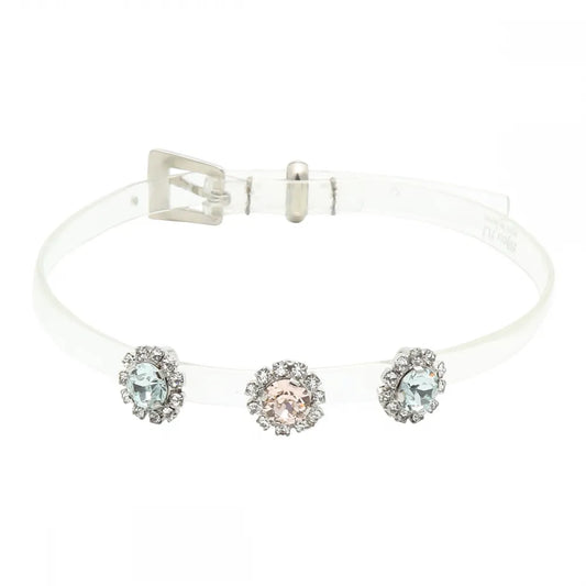 Crystal Flower PVC Choker