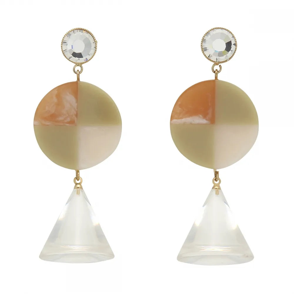 Pyramid Mosaic Earring