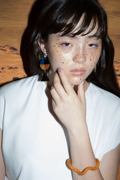 Pyramid Mosaic Earring