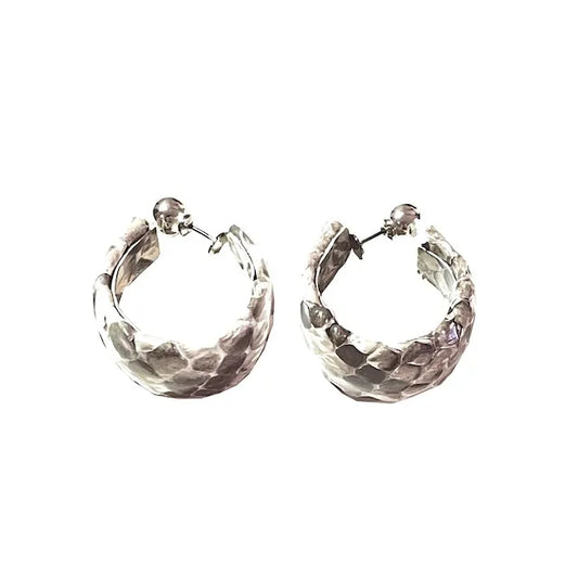 Leather Hoop Earring