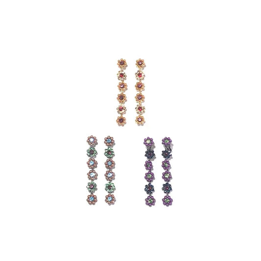 Long Pearl Daisy Pierce/Earring