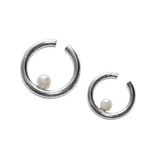 Circle Pearl Ear Cuffs (2P )