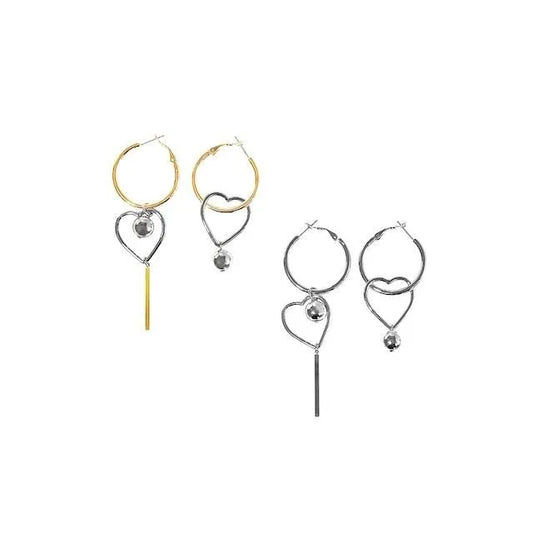 Asymmetry Heart Hoop Pierce