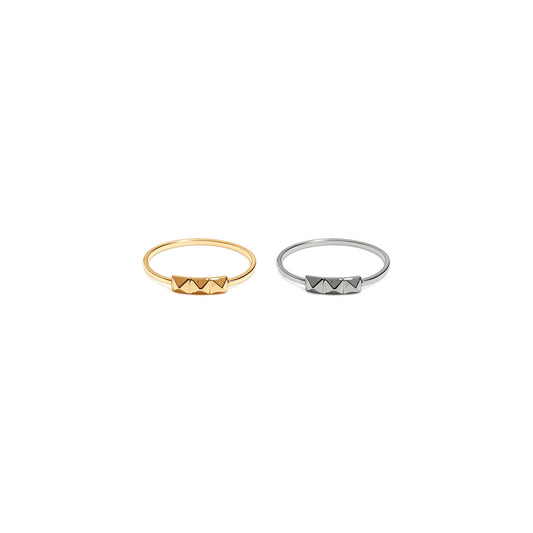 Triple Pyramid Studs Ring（#3~#15）